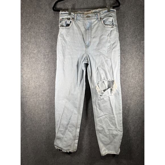 Abercrombie & Fitch Jeans Women 8 Light Wash The 90s Straight ultra High Rise‎ - Picture 1 of 8